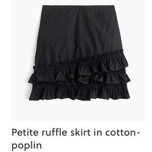 J.Crew Baby Armada Cotton Poplin Ruffle Mini Skirt